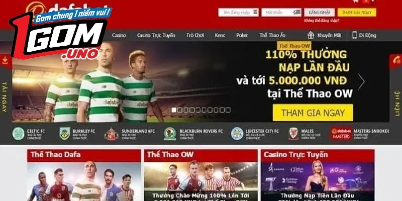 Vài nét nổi bật của nhà cái Dafabet tại 1Gom